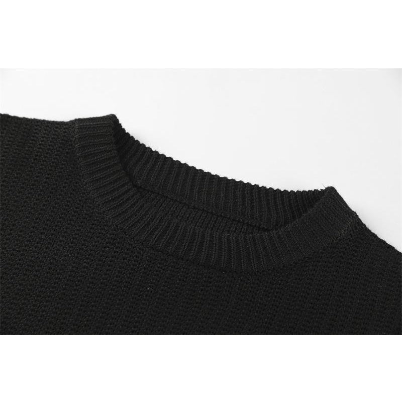 Pull col rond coupe ajustée à rayures colorblock pour homme