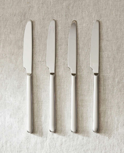 BOX OF 4 SHINY STEEL KNIVES
