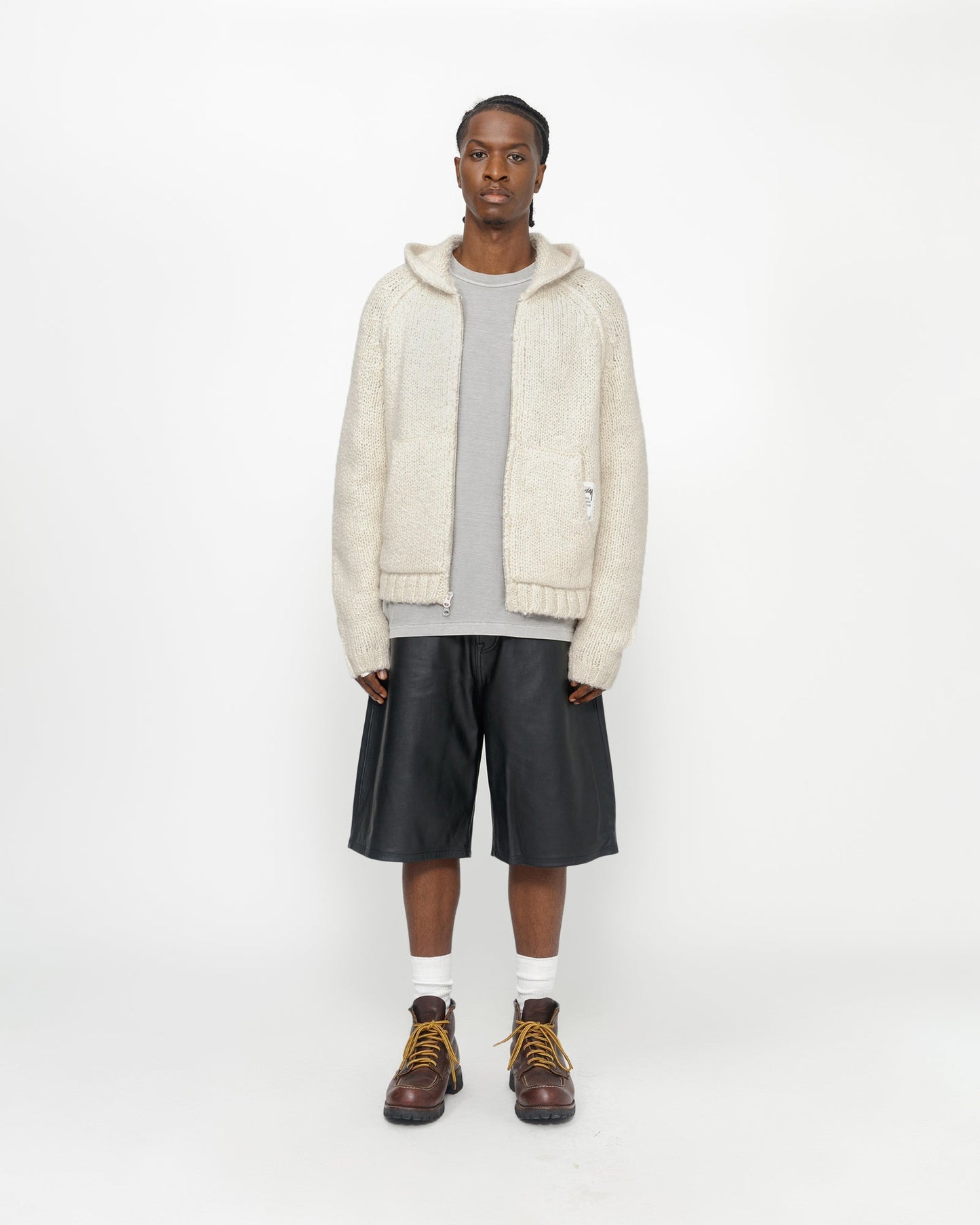 PULL À CAPUCHE ZIPPÉ EN MAILLE ÉPAISSE