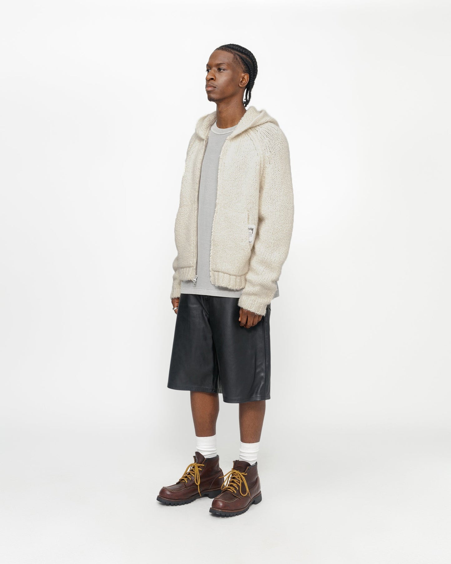 SWEAT À CAPUCHE ZIPPÉ EN MAILLE ÉPAISSE