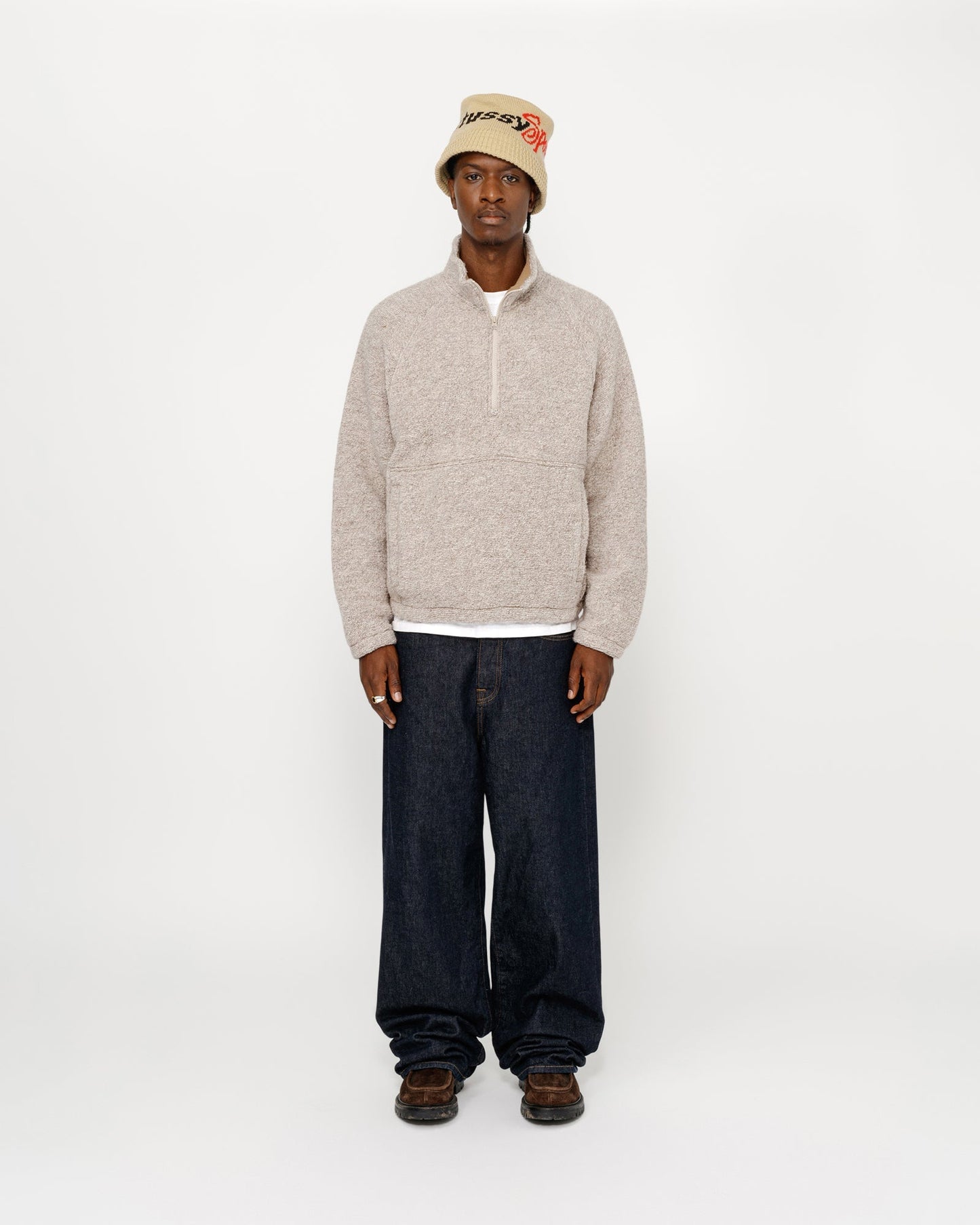 MOCK-NECK EN SHERPA MÉLANGE DE LAINE