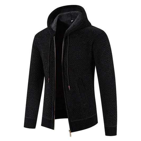 Cardigan en maille côtelée chaude pour homme