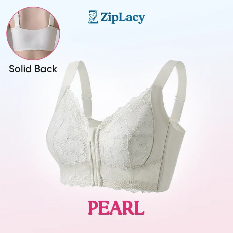ZipLacy - SOLDES DE NOËL 70 % DE RÉDUCTION - Soutien-gorge push-up sans armature à fermeture éclair avant ultra doux