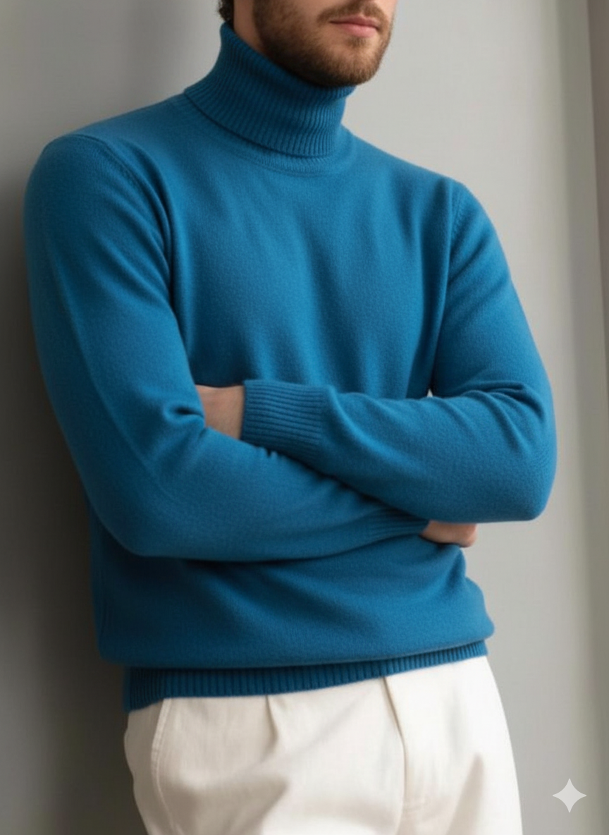 Pull chaud en cachemire texturé confortable pour homme