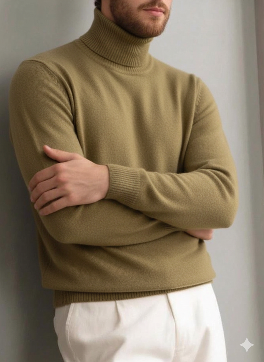 Pull chaud en cachemire texturé confortable pour homme