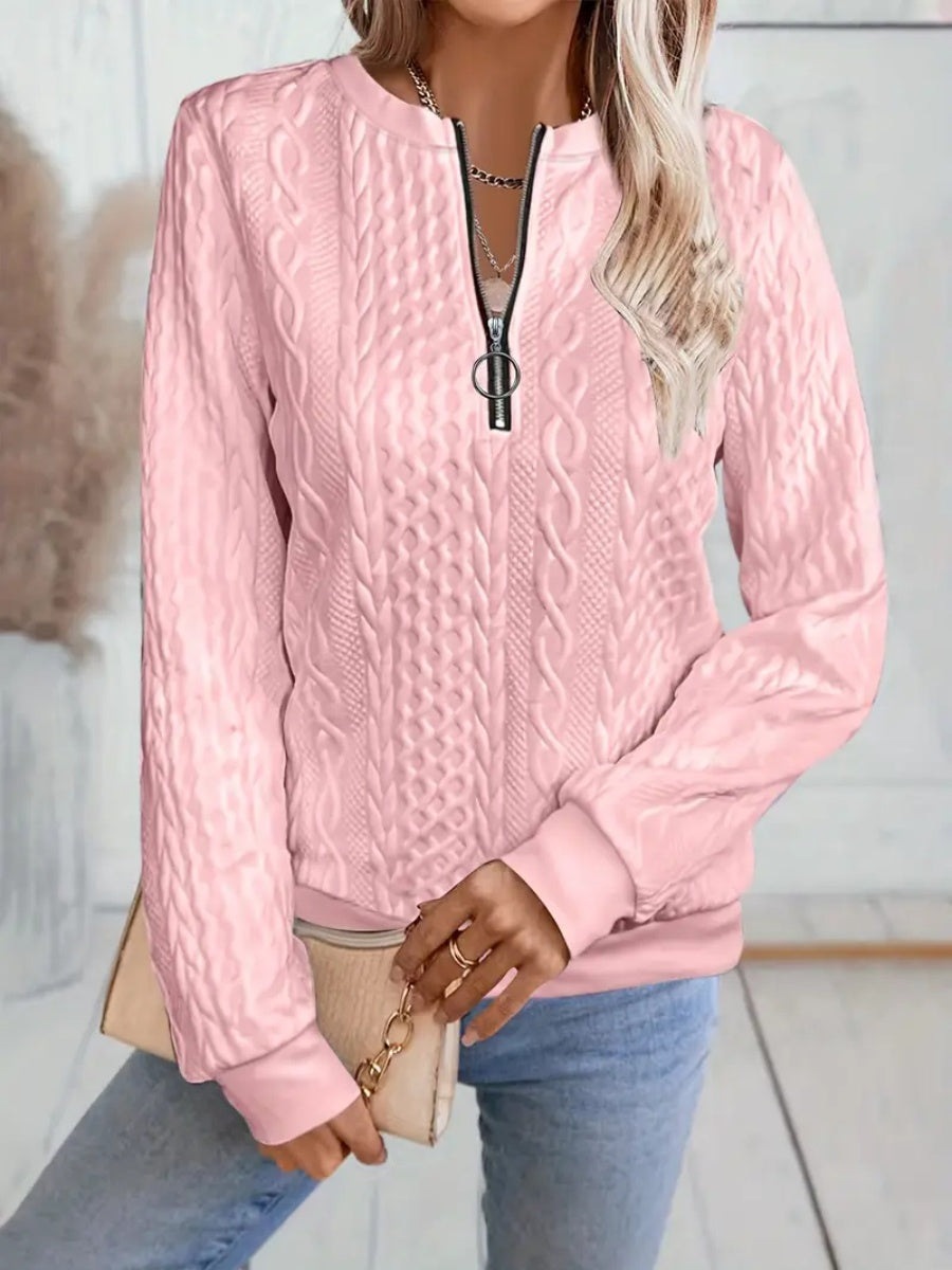 ✨Best-1 Sale Sweatshirt 2025✨Women's Elegant Snake Print Zip-Up Sweatshirt Long Sleeve Round Neck Casual Pullover