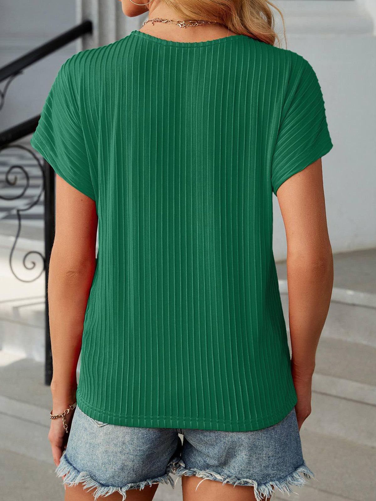 ✨T-shirt classique d'été jacquard à rayures pour femme