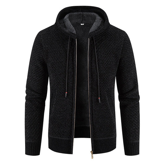Cardigan en maille côtelée chaude pour homme