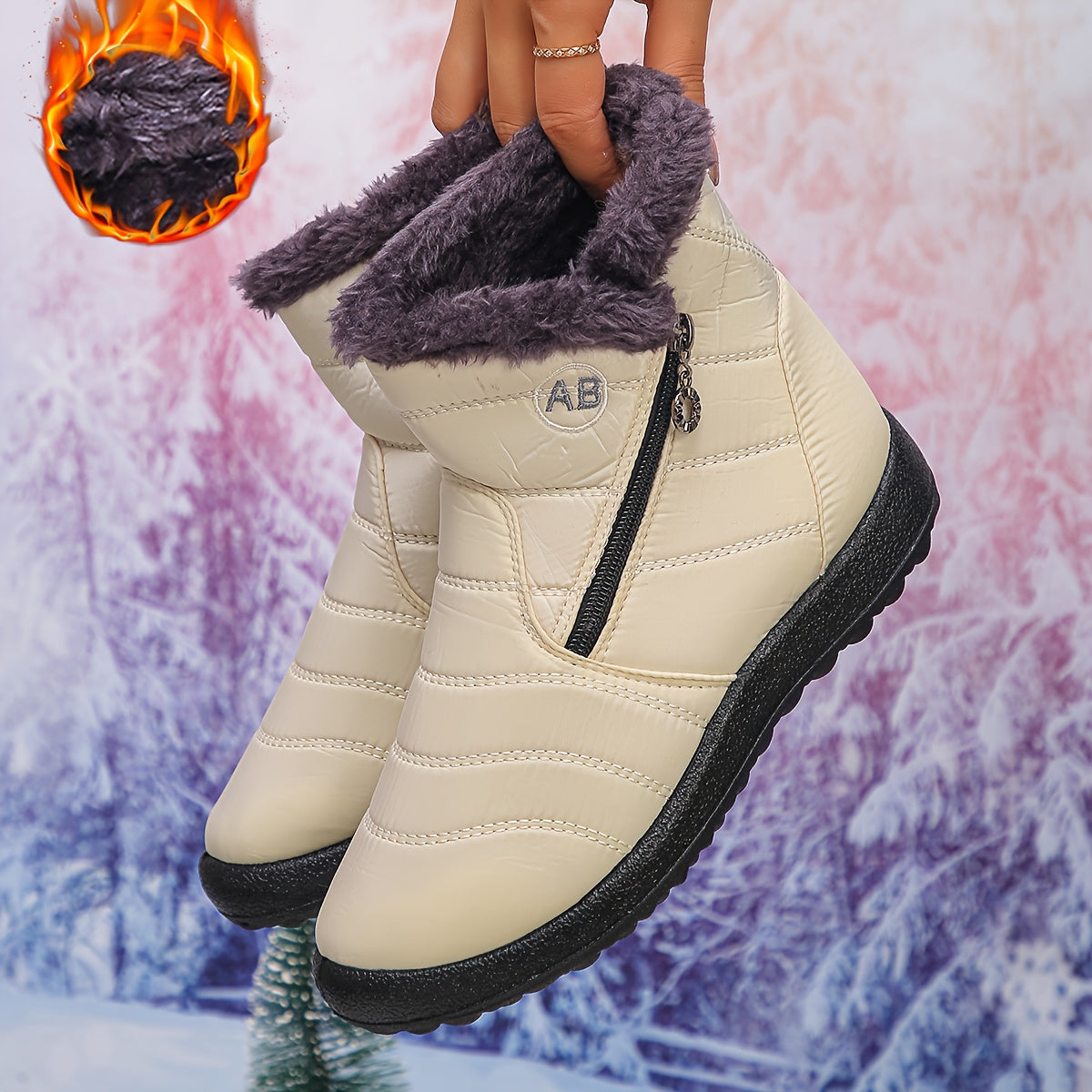 🔥Promotion Dernier Jour 50 % DE RÉDUCTION - Bottes Orthopédiques Imperméables Anti-Dérapantes Hiver Chaud pour Femmes