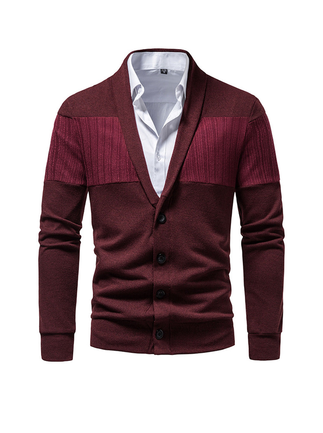 Cardigan décontracté en patchwork Brent (chemise non incluse)