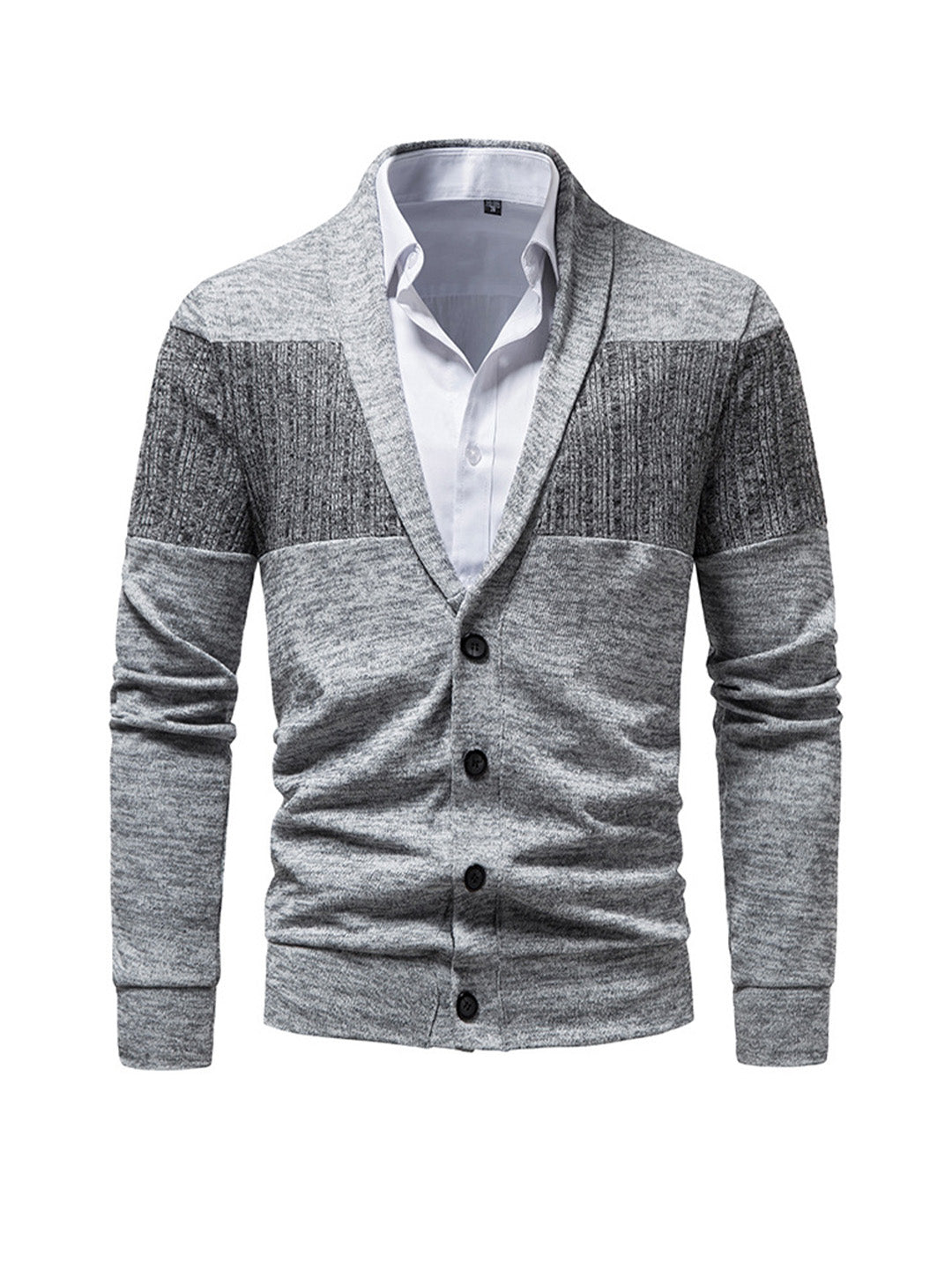 Cardigan décontracté en patchwork Brent (chemise non incluse)